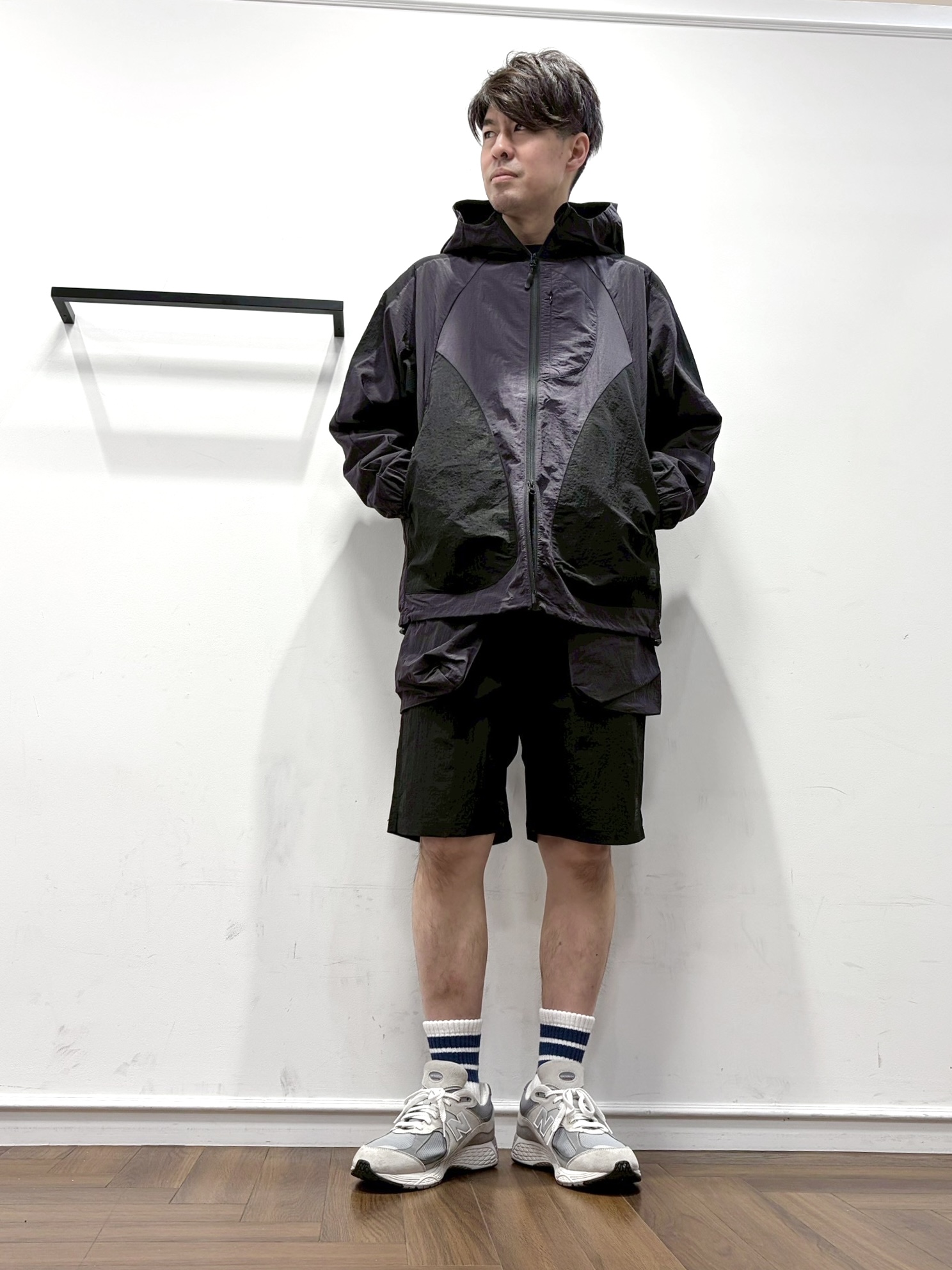 26SS】シアーリップストップ生地セットアップコーデ【BLACK】 – The