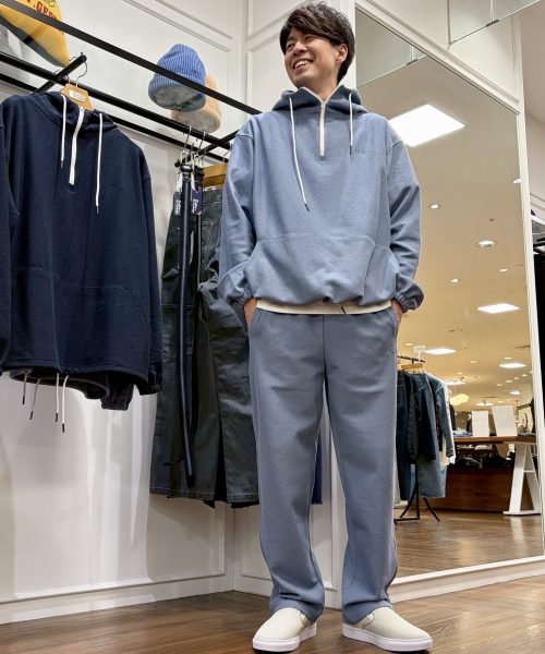 【26SS】ジャージパーカーセットアップコーデ【LIGHTBLUE】