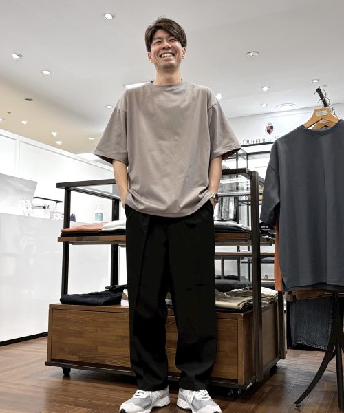 【26SS】クールマックス リラックス Tシャツ夏コーデ【LIGHTGRAY】