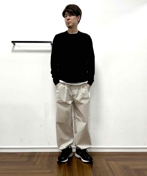 【26SS】クレープニットモノトーンコーデ【BLACK】