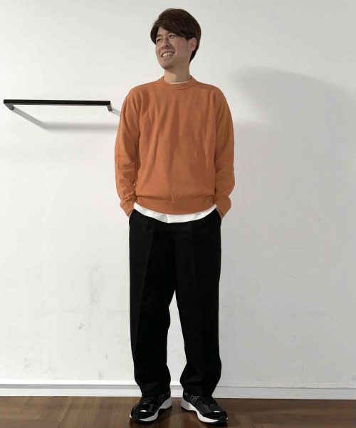 【26SS】クレープニットオレンジコーデ【ORANGE】