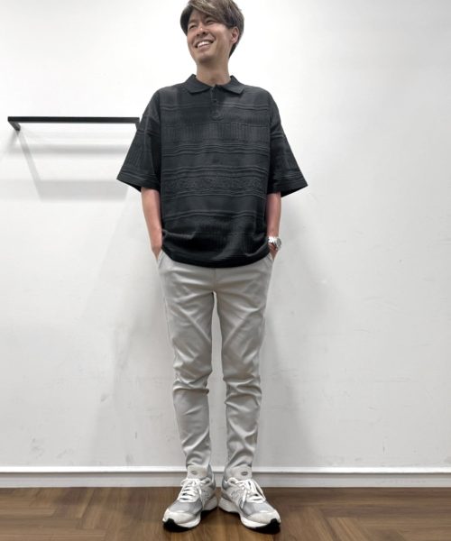 【26SS】バティック柄 ジャガードポロモノトーンコーデ【MONOTONE】