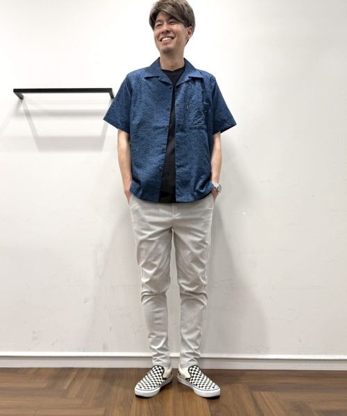 【26SS】リバティプリントオープンカラー シャツリゾートコーデ【INDIGOLABEL】