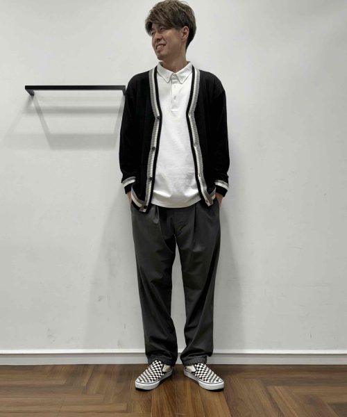 【26SS】ブークレーニット サマーカーディガンモノトーンコーデ【BLACK】