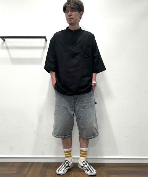 【26SS】ダブルニーデニムショーツ大人コーデ【LIGHTINDIGOBLUE】