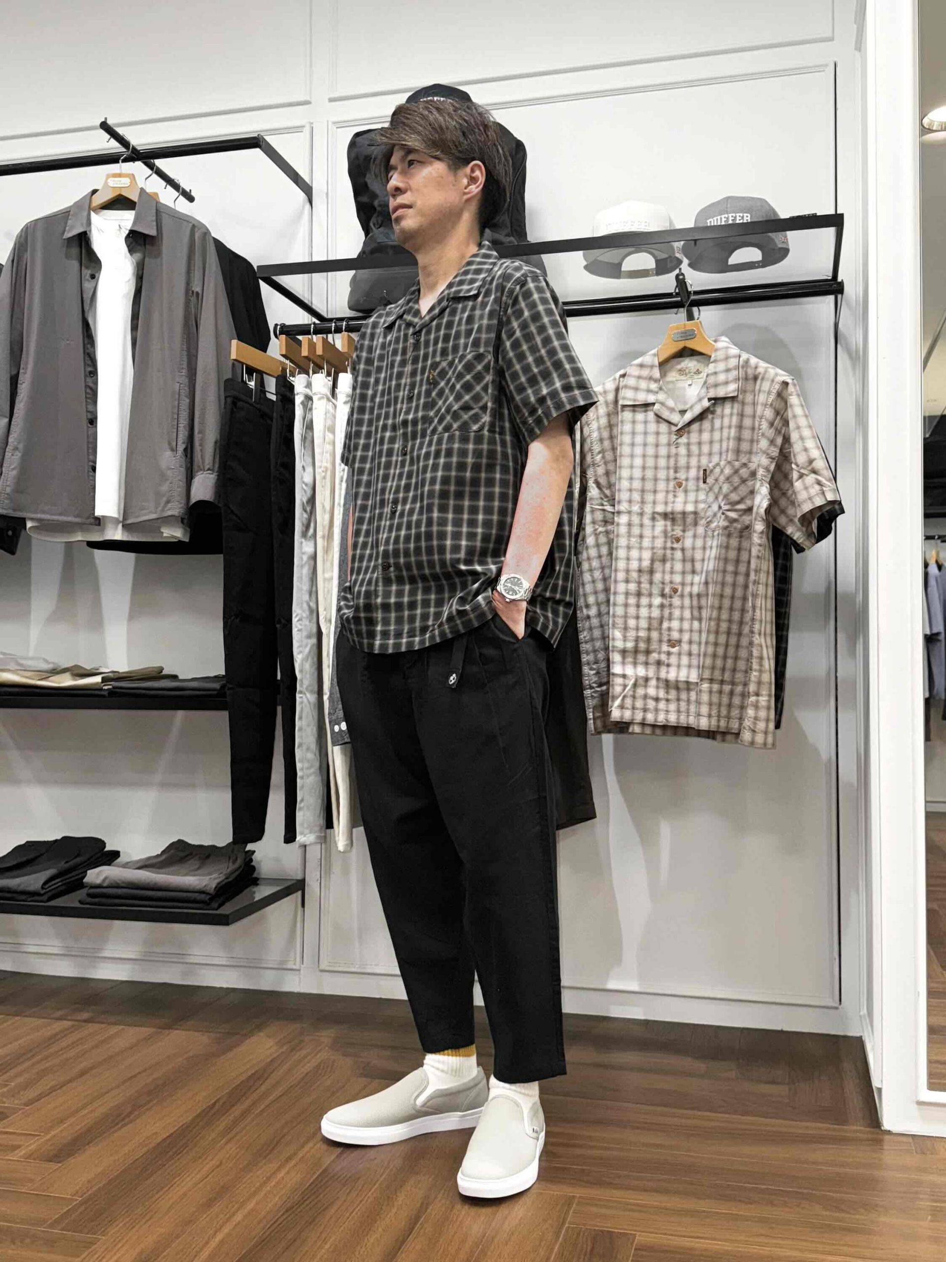 かさま確認ページ♡ 26SS】チェックシャツ×ワイドテーパードパンツコーデ【NAVY】 – The