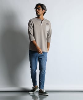 中途半端な季節に重宝する7分袖TEE