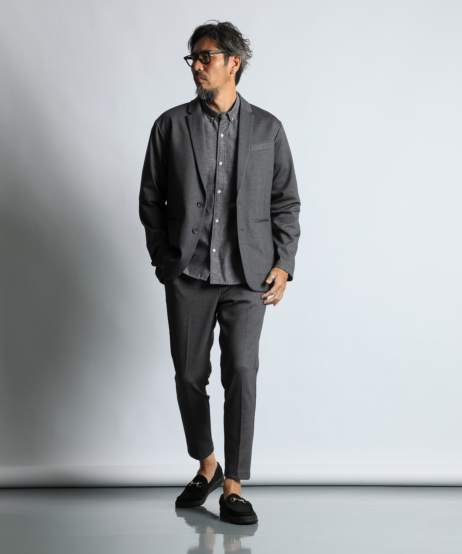 現行⭐︎ザダファーオブセントジョージ コンフォート ジャージセットアップスーツ DUFFERのスマートカジュアルスタイル｜The DUFFER of St.GEORGE