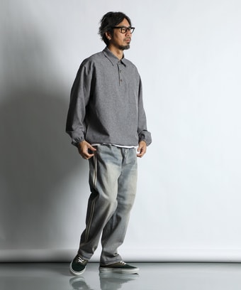 春シャツコーデ