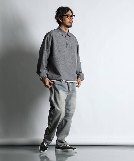 春シャツコーデ