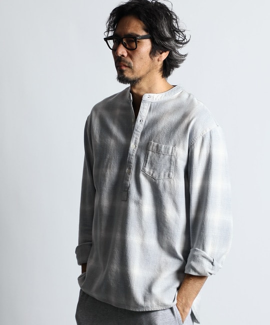 FR(13)NDS/フレンズ/Cotton Damege Shirt/ダメージチェックシャツ【ベージュ】