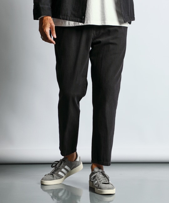 セットアップ ブラックデニム アンクルカットイージーパンツ ｜The DUFFER of St.GEORGE｜Official Web Site｜ザ・ ダファー・オブ・セントジョージ