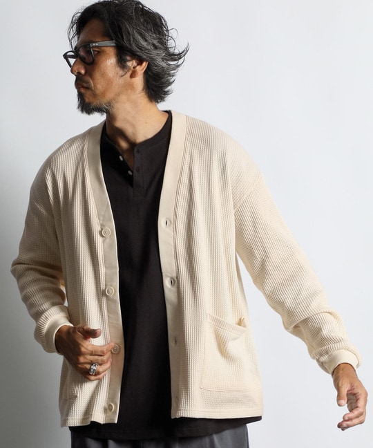 入荷now 口コミ リラックスフィット ワッフルカーディガン ｜The DUFFER of St トップス