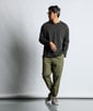 セットアップ キーネックポンチTシャツ