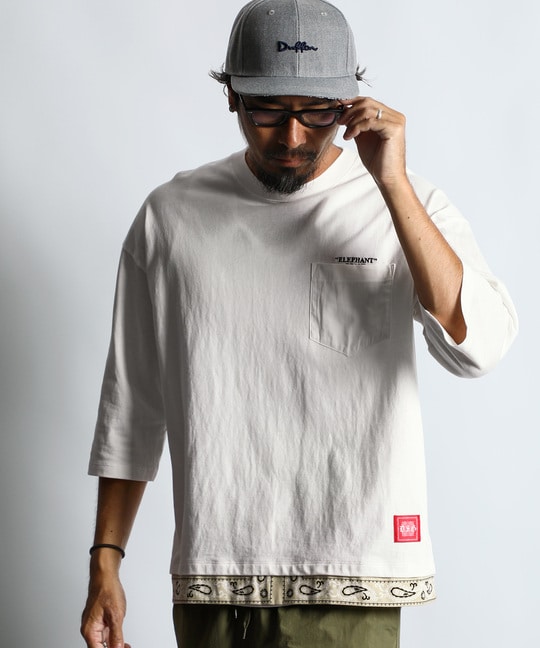 ELEPHANT別注 7分袖　レイヤードTシャツ
