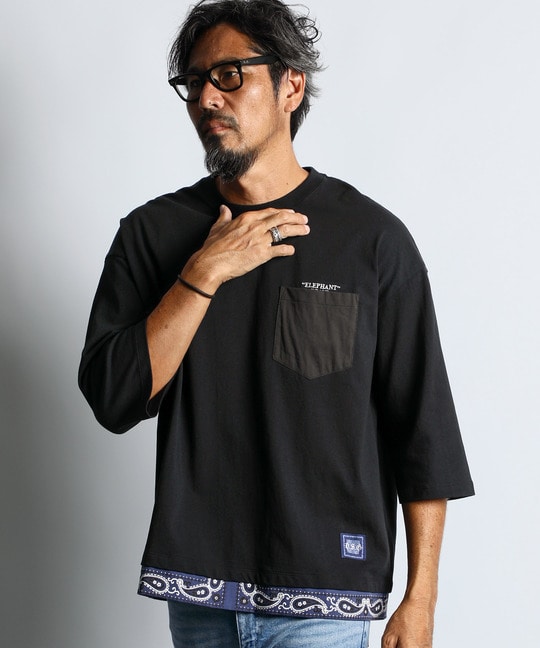ELEPHANT別注 7分袖　レイヤードTシャツ