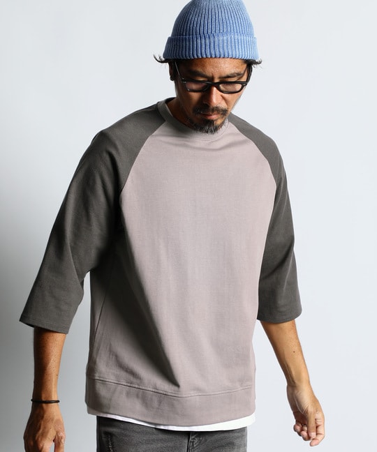 2重編み ラグラン 7分袖Tシャツ【WEB限定アイテム】