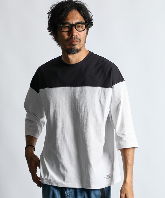 高収縮機能素材「AIR FLEX」7分袖フットボールTシャツ