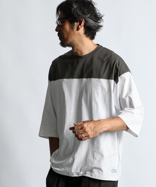 高収縮機能素材「AIR FLEX」7分袖フットボールTシャツ