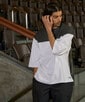 高収縮機能素材「AIR FLEX」7分袖フットボールTシャツ