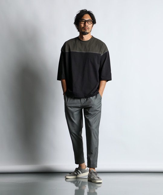 高収縮機能素材「AIR FLEX」7分袖フットボールTシャツ