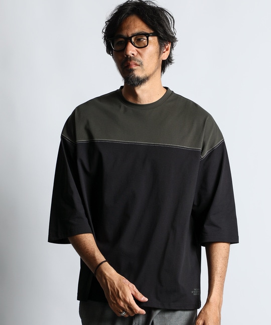 高収縮機能素材「AIR FLEX」7分袖フットボールTシャツ