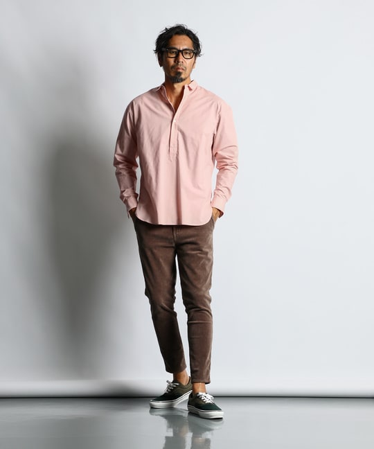 シルクネップ ショートカラープルオーバーシャツ ｜The DUFFER