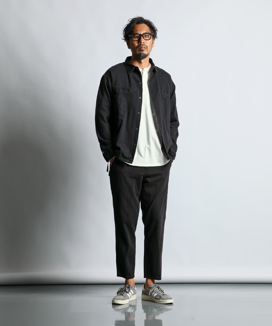 セットアップ ブラックデニム アンクルカットイージーパンツ ｜The DUFFER of St.GEORGE｜Official Web  Site｜ザ・ダファー・オブ・セントジョージ
