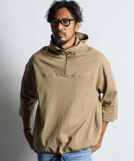 7分袖 ハーフジップパーカー ｜The DUFFER of St.GEORGE｜Official Web Site｜ザ・ダファー・オブ・セントジョージ