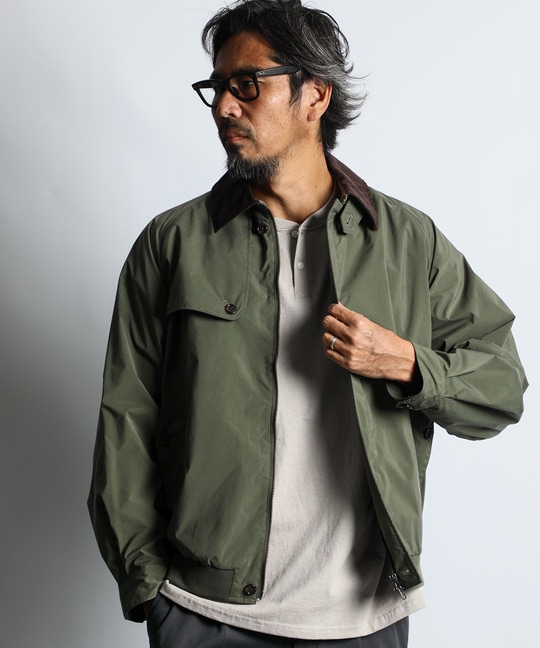 ナイロンリップ ブリティッシュ　ショートジャケット