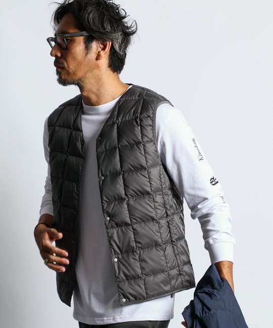 TAION別注 ベーシック Vネック インナーダウンベスト【WEB限定アイテム】