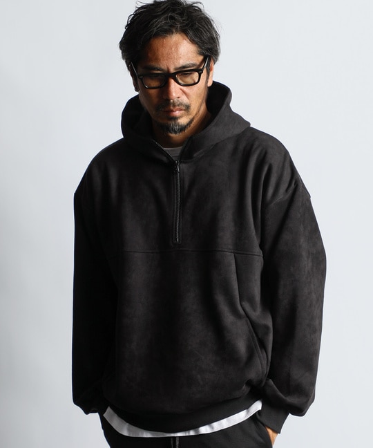 スウェードタッチ ハーフジップパーカー ｜The DUFFER of St