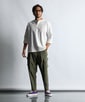ヘビーウェイト リラックスフィット 7分袖ヘンリーTシャツ