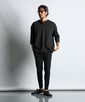 ヘビーウェイト リラックスフィット 7分袖ヘンリーTシャツ