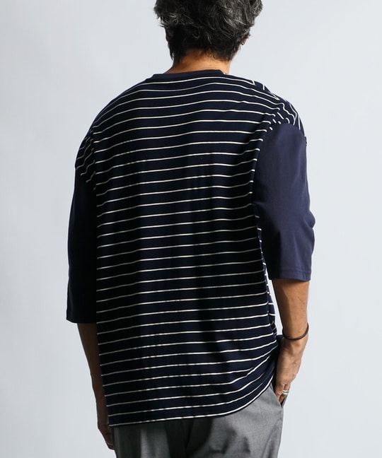 7分袖 ボーダーヘンリーネックTシャツ ｜The DUFFER of St.GEORGE｜Official Web Site｜ザ・ダファー・オブ・ セントジョージ