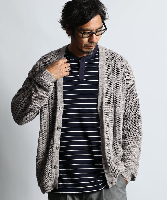 コットン/リネン メッシュニットカーディガン |The DUFFER of コットン/リネン メッシュニットカーディガン |The DUFFER of