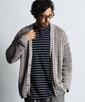 コットン/リネン メッシュニットカーディガン