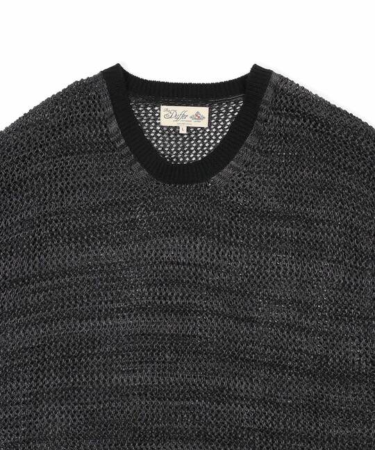 コットン/リネン メッシュニットベスト