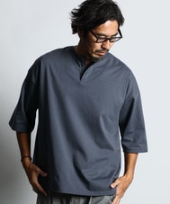 2層構造 吸水速乾クールマックス リラックスフィットヘンリーTシャツ
