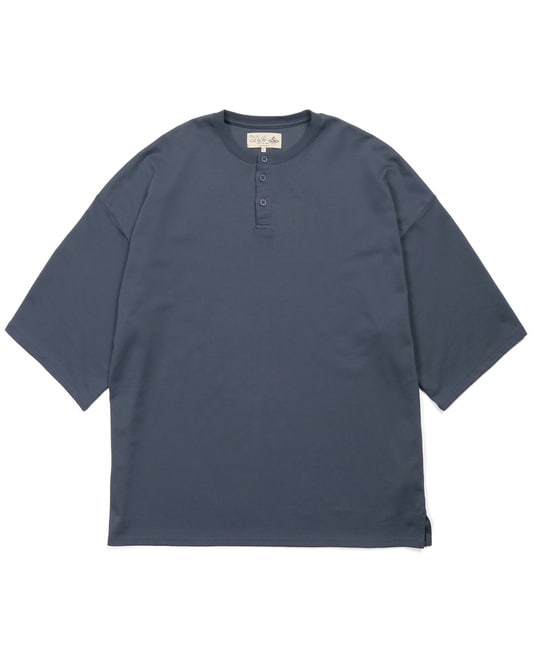 2層構造 吸水速乾クールマックス リラックスフィットヘンリーTシャツ