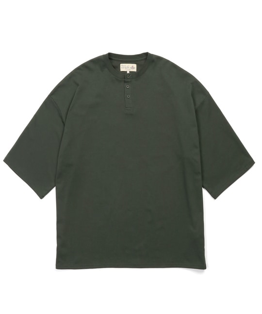2層構造 吸水速乾クールマックス リラックスフィットヘンリーTシャツ