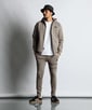 〔BLACK LABEL〕：セットアップ ダンボールニットスリムパンツ