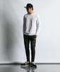 〔BLACK LABEL〕：セットアップ ダンボールニットスリムパンツ