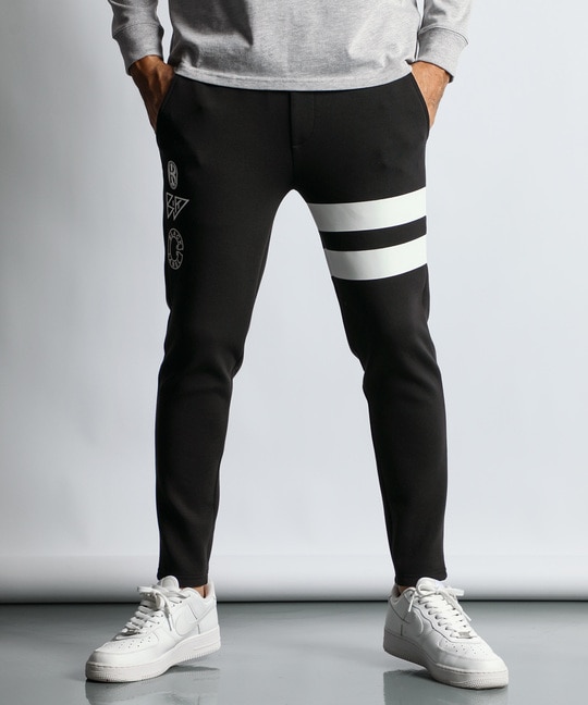 〔BLACK LABEL〕：セットアップ ダンボールニットスリムパンツ