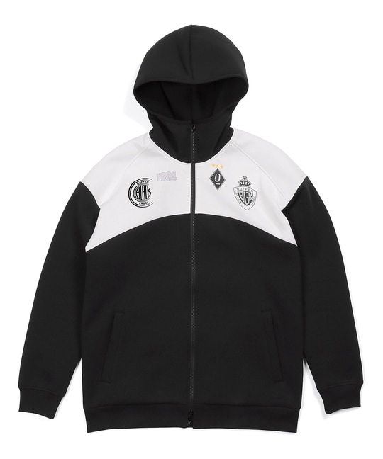 BLACK LABEL〕：セットアップ ダンボールニットジップパーカー