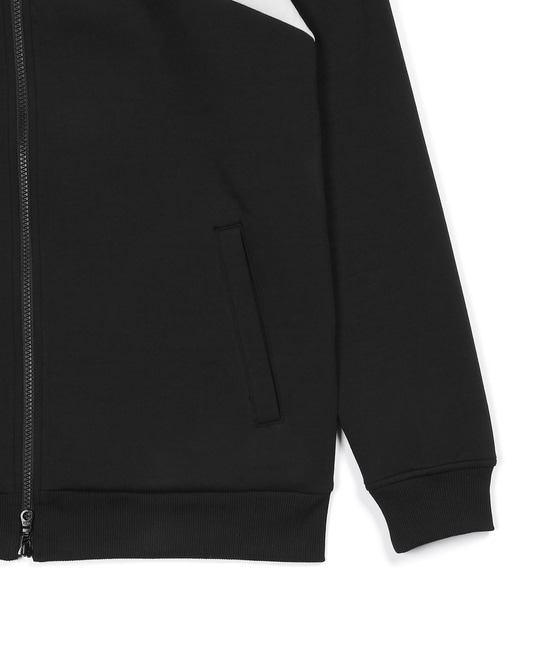 〔BLACK LABEL〕：セットアップ ダンボールニットジップパーカー
