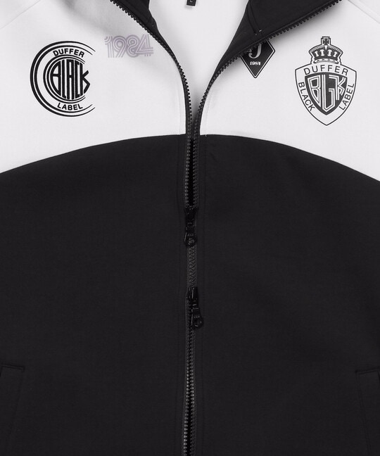 〔BLACK LABEL〕：セットアップ ダンボールニットジップパーカー