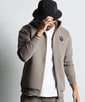 〔BLACK LABEL〕：セットアップ ダンボールニットジップパーカー