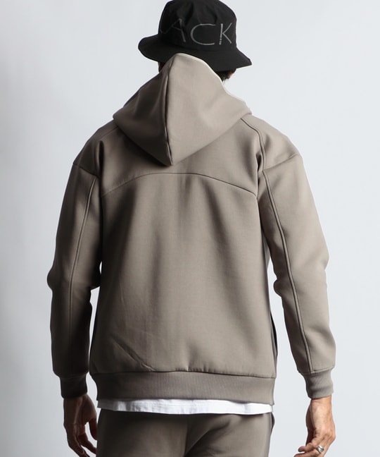 〔BLACK LABEL〕：セットアップ ダンボールニットジップパーカー