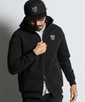 〔BLACK LABEL〕：セットアップ ダンボールニットジップパーカー